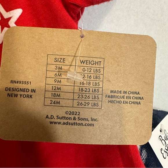 Baby Essentials Baby girl 4th of July 4 piece set size 6M - Picture 6 of 6
